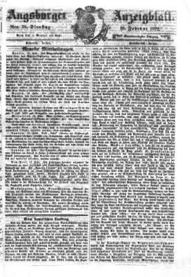 Augsburger Anzeigeblatt Dienstag 13. Februar 1872