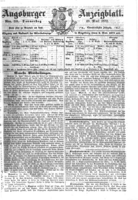 Augsburger Anzeigeblatt Donnerstag 23. Mai 1872