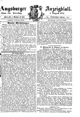 Augsburger Anzeigeblatt Dienstag 6. August 1872