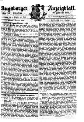 Augsburger Anzeigeblatt Dienstag 28. Januar 1873