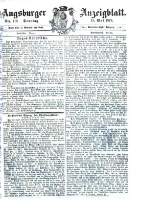 Augsburger Anzeigeblatt Sonntag 11. Mai 1873