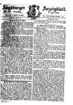 Augsburger Anzeigeblatt Dienstag 8. Juli 1873