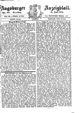 Augsburger Anzeigeblatt Dienstag 15. Juli 1873