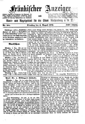 Fränkischer Anzeiger Dienstag 6. August 1872