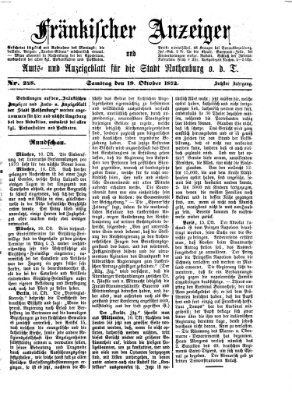 Fränkischer Anzeiger Samstag 19. Oktober 1872