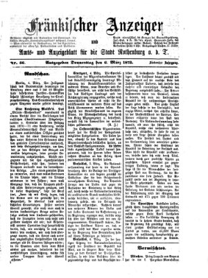 Fränkischer Anzeiger Donnerstag 6. März 1873