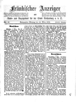 Fränkischer Anzeiger Montag 10. März 1873