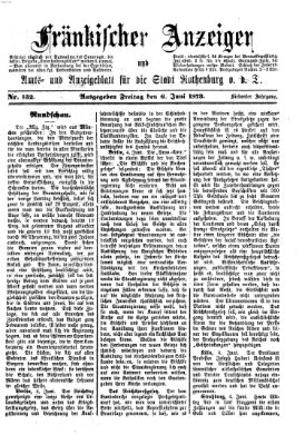 Fränkischer Anzeiger Freitag 6. Juni 1873