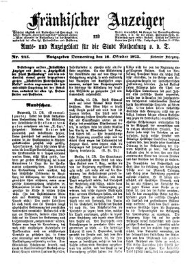 Fränkischer Anzeiger Donnerstag 16. Oktober 1873