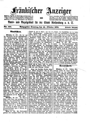 Fränkischer Anzeiger Dienstag 28. Oktober 1873