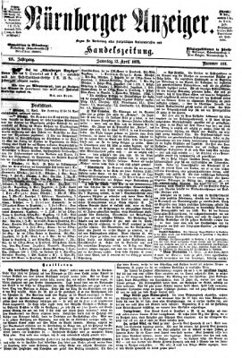 Nürnberger Anzeiger Samstag 13. April 1872