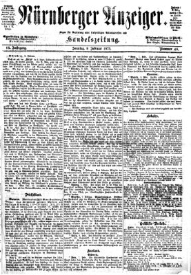 Nürnberger Anzeiger Sonntag 9. Februar 1873