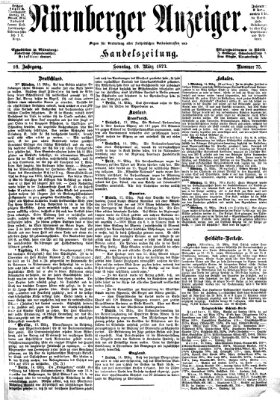 Nürnberger Anzeiger Sonntag 16. März 1873
