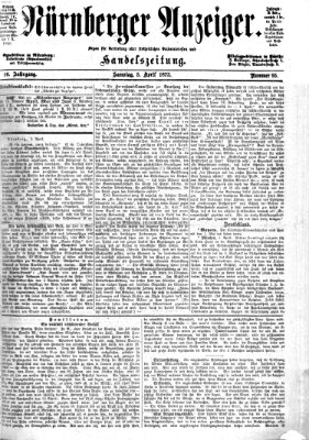 Nürnberger Anzeiger Samstag 5. April 1873
