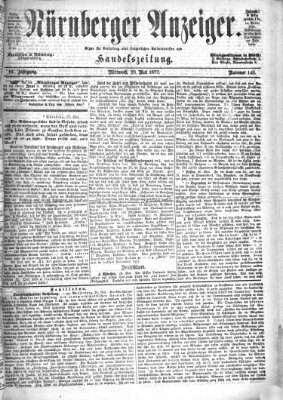Nürnberger Anzeiger Mittwoch 28. Mai 1873