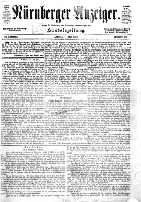 Nürnberger Anzeiger Dienstag 1. Juli 1873