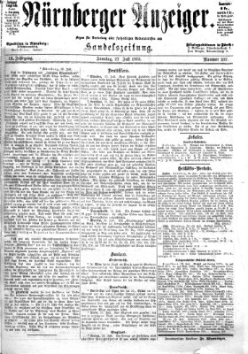 Nürnberger Anzeiger Sonntag 27. Juli 1873