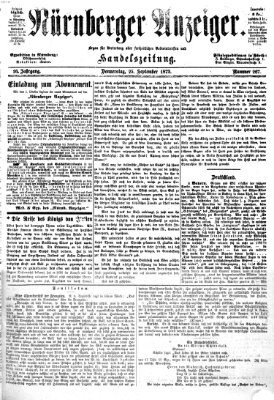 Nürnberger Anzeiger Donnerstag 25. September 1873