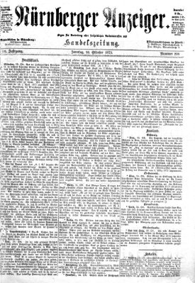 Nürnberger Anzeiger Sonntag 26. Oktober 1873
