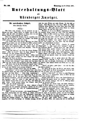 Nürnberger Anzeiger Sonntag 29. Oktober 1871