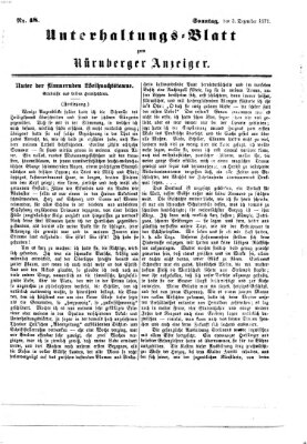 Nürnberger Anzeiger Sonntag 3. Dezember 1871