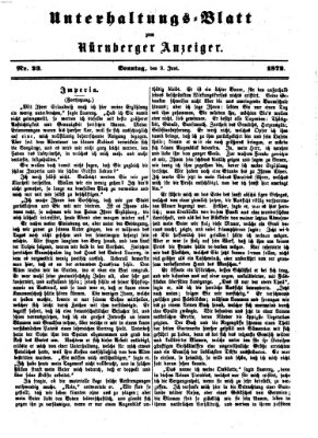 Nürnberger Anzeiger Sonntag 9. Juni 1872