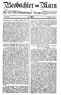 Beobachter am Main und Aschaffenburger Anzeiger Donnerstag 8. Februar 1872