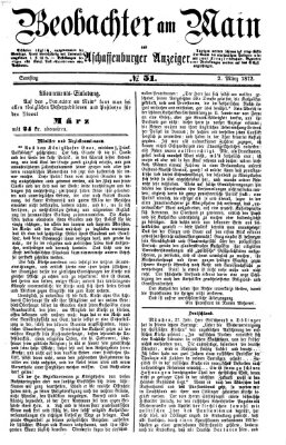 Beobachter am Main und Aschaffenburger Anzeiger Samstag 2. März 1872