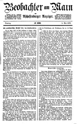 Beobachter am Main und Aschaffenburger Anzeiger Sonntag 5. Mai 1872