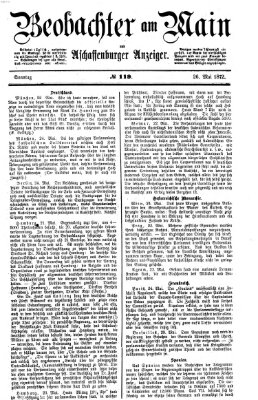 Beobachter am Main und Aschaffenburger Anzeiger Sonntag 26. Mai 1872
