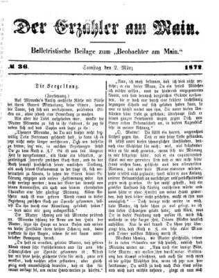 Der Erzähler am Main (Beobachter am Main und Aschaffenburger Anzeiger) Samstag 2. März 1872