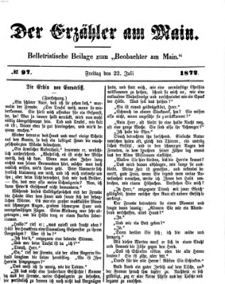 Der Erzähler am Main (Beobachter am Main und Aschaffenburger Anzeiger) Samstag 22. Juni 1872