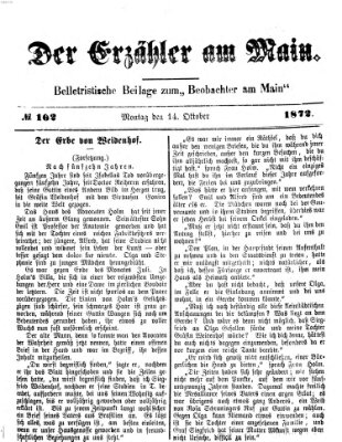 Der Erzähler am Main (Beobachter am Main und Aschaffenburger Anzeiger) Montag 14. Oktober 1872