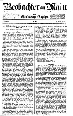 Beobachter am Main und Aschaffenburger Anzeiger Sonntag 9. März 1873