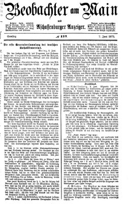 Beobachter am Main und Aschaffenburger Anzeiger Samstag 7. Juni 1873