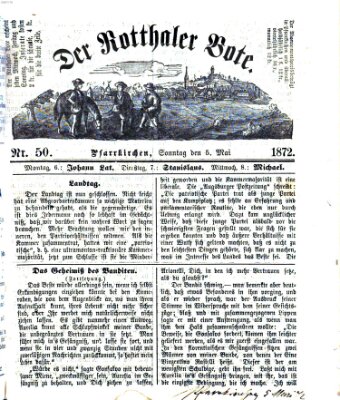 Rottaler Bote Sonntag 5. Mai 1872