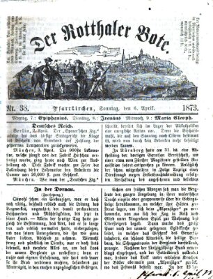 Rottaler Bote Sonntag 6. April 1873