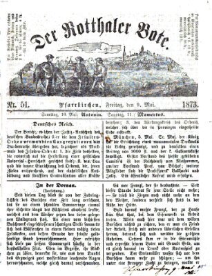 Rottaler Bote Freitag 9. Mai 1873
