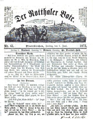 Rottaler Bote Freitag 6. Juni 1873