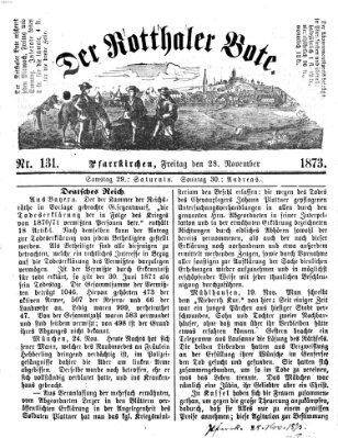 Rottaler Bote Freitag 28. November 1873