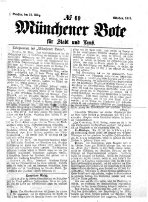 Münchener Bote für Stadt und Land Samstag 22. März 1873