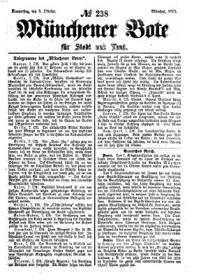 Münchener Bote für Stadt und Land Donnerstag 9. Oktober 1873