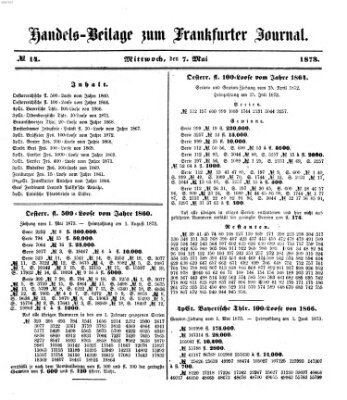 Frankfurter Journal Mittwoch 7. Mai 1873