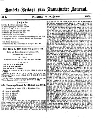 Frankfurter Journal Dienstag 19. Januar 1875