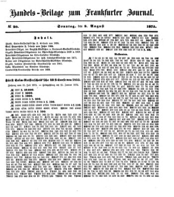 Frankfurter Journal Sonntag 8. August 1875