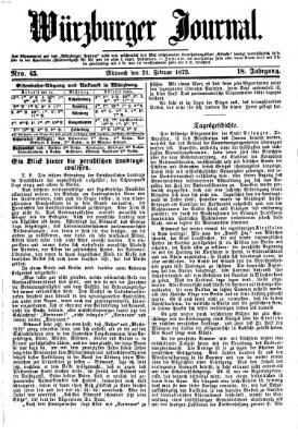 Würzburger Journal Mittwoch 21. Februar 1872