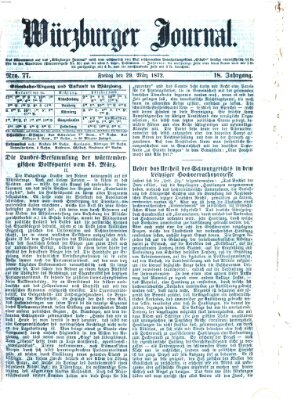Würzburger Journal Freitag 29. März 1872