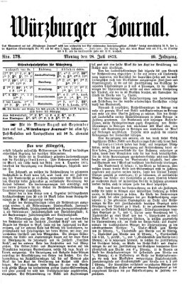 Würzburger Journal Montag 28. Juli 1873