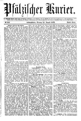 Pfälzischer Kurier Montag 12. August 1872