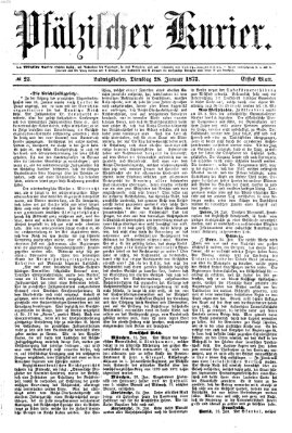 Pfälzischer Kurier Dienstag 28. Januar 1873